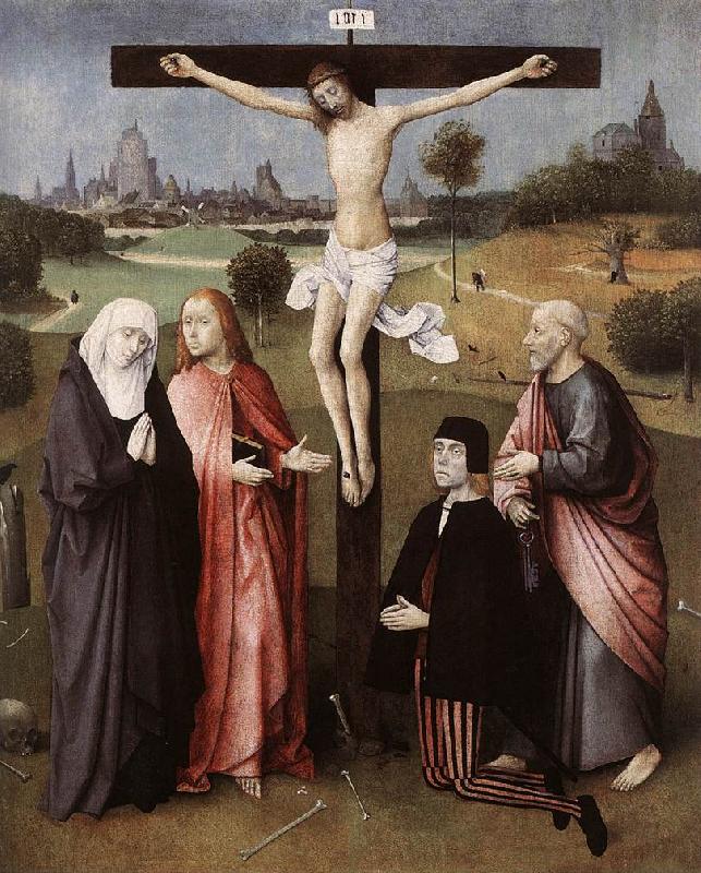 BOSCH, Hieronymus Crucifixion with a Donor  hgkl Sweden oil painting art